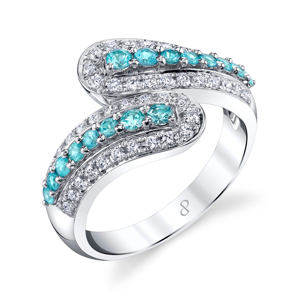 First Love - 18K White Gold Natural Paraiba Tourmaline Ring