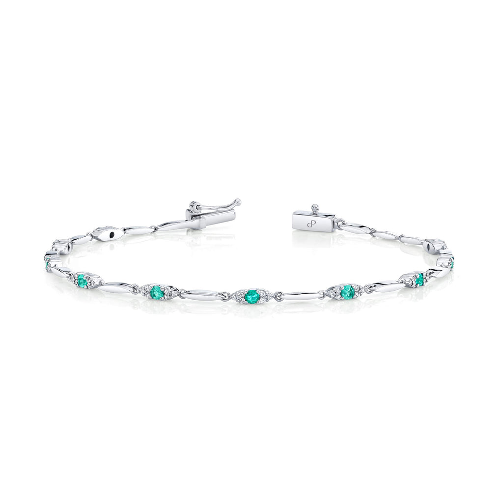 Deep Dreams - 18K White Gold Natural Paraiba Tourmaline Bracelet