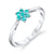 Flower Power - 18K White Gold Natural Paraiba Tourmaline Ring