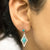Night Blossom - 18K White Gold Natural Paraiba Tourmaline Earring