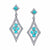 Night Blossom - 18K White Gold Natural Paraiba Tourmaline Earring