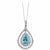Ocean's Deep - 18K White Gold Natural Paraiba Tourmaline Pendant