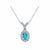 Tranquility - 18K White Gold Natural Paraiba Tourmaline Pendant