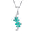 Parallel Worlds - 18K White Gold Natural Paraiba Tourmaline Pendant