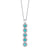 Falling Stars - 18K White Gold Natural Paraiba Tourmaline Pendant