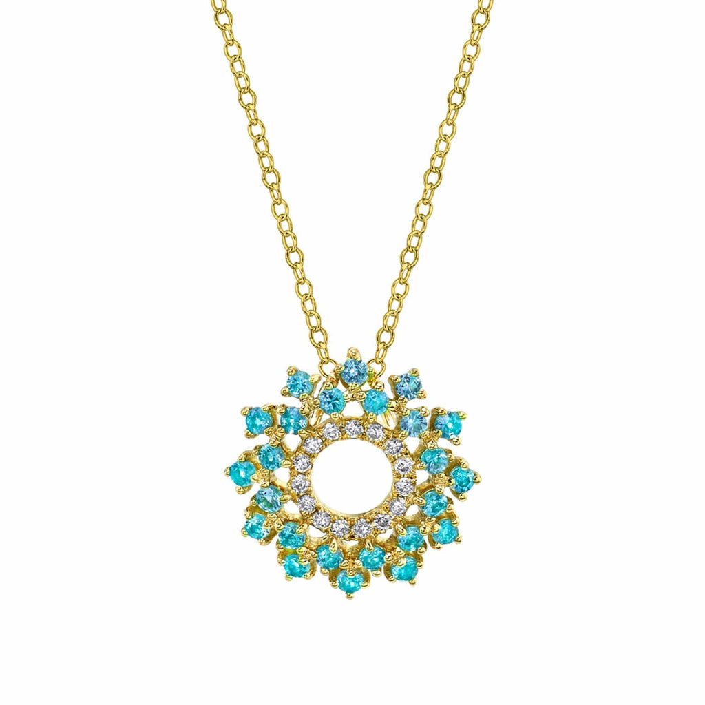 Rise and Shine - 18K Yellow Gold Natural Paraiba Tourmaline Pendant