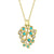 Floral Magic - 18K Yellow Gold Natural Paraiba Tourmaline Pendant