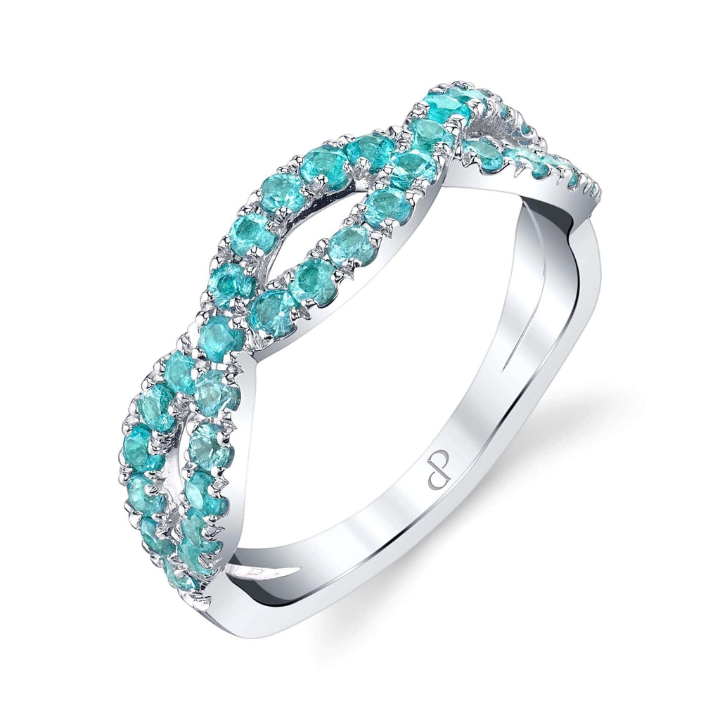 Remembered Love - 18K White Gold Natural Paraiba Tourmaline Ring
