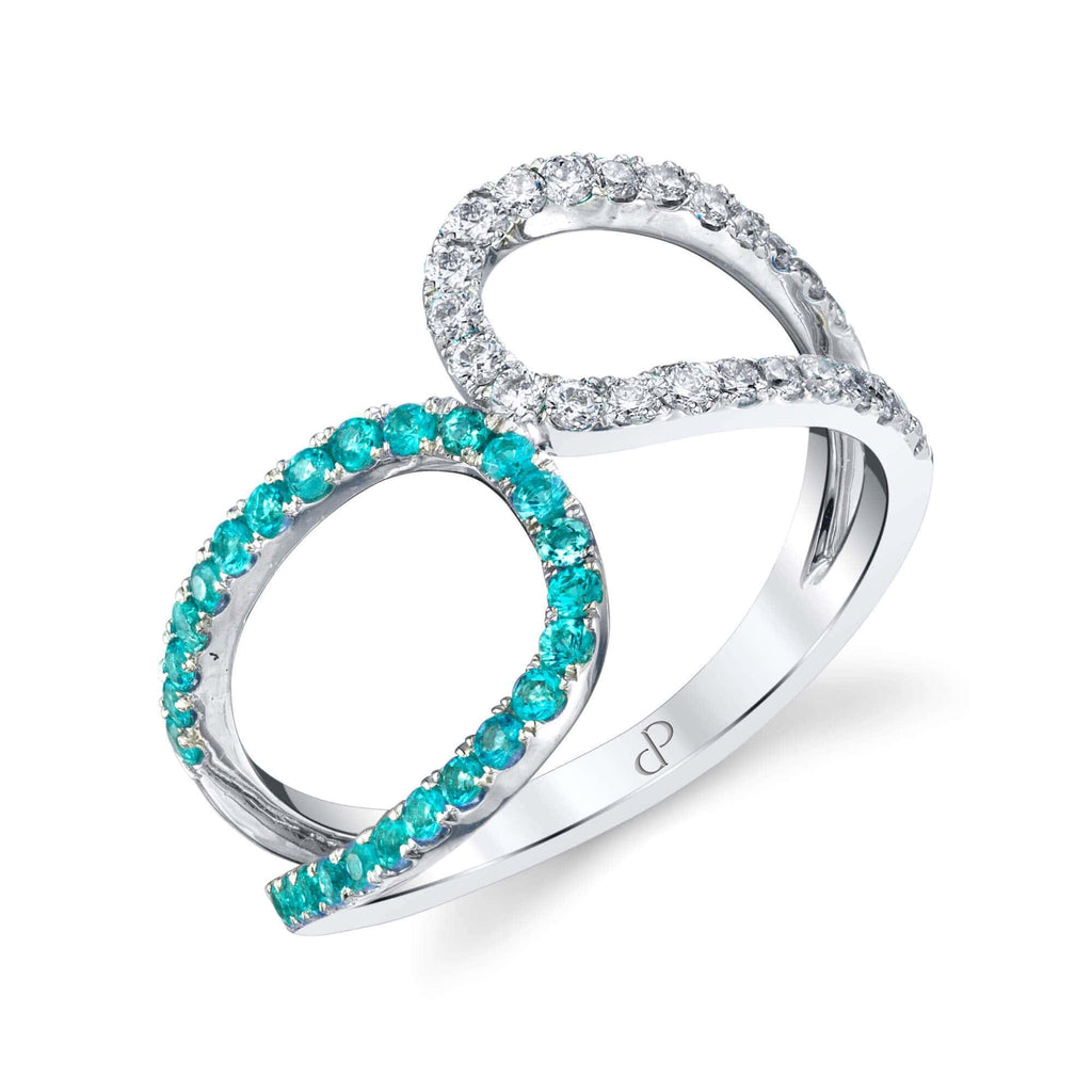 True Destiny - 18K White Gold Natural Paraiba Tourmaline Ring