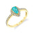 Love Enchantment - 18K Yellow Gold Natural Paraiba Tourmaline Ring