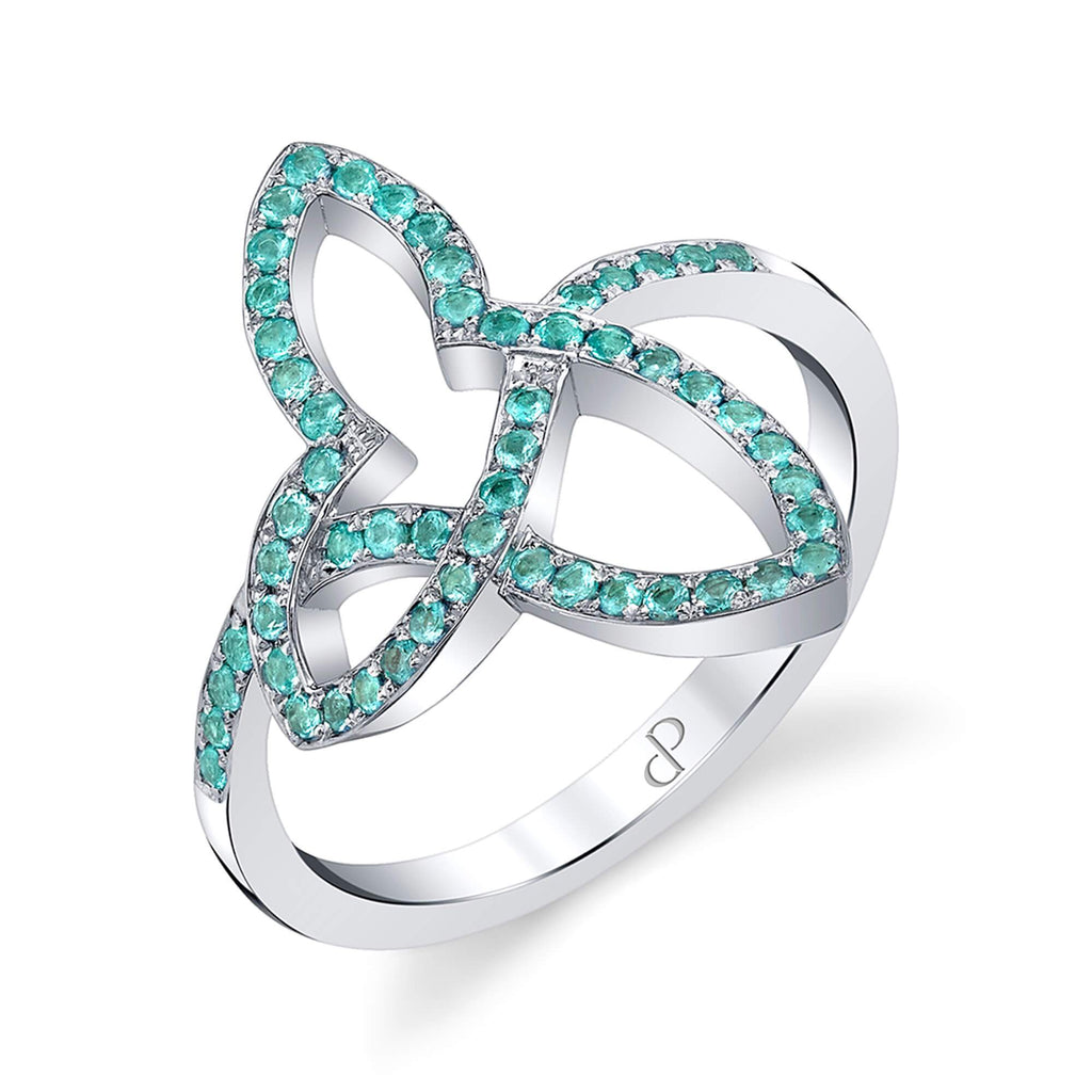 Blue Lavender - 18K White Gold Natural Paraiba Tourmaline Ring