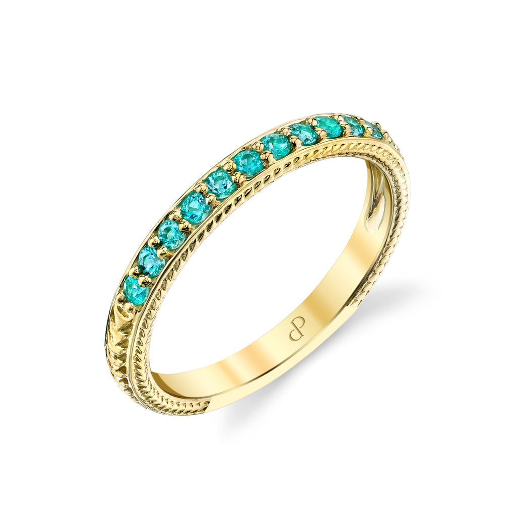 Enchanted Memory - 18K Yellow Gold Natural Paraiba Tourmaline Ring