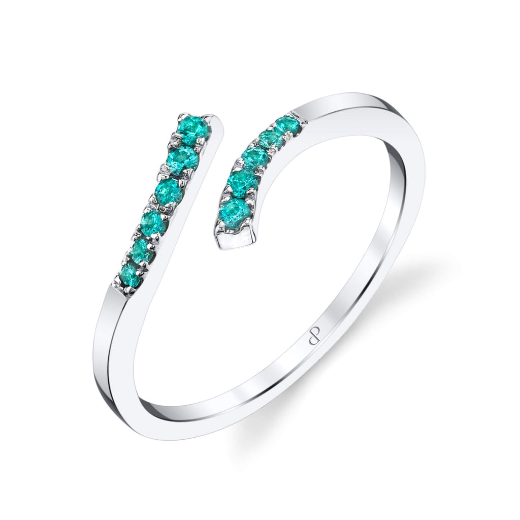 Calm Whisper - 18K White Gold Natural Paraiba Tourmaline Ring