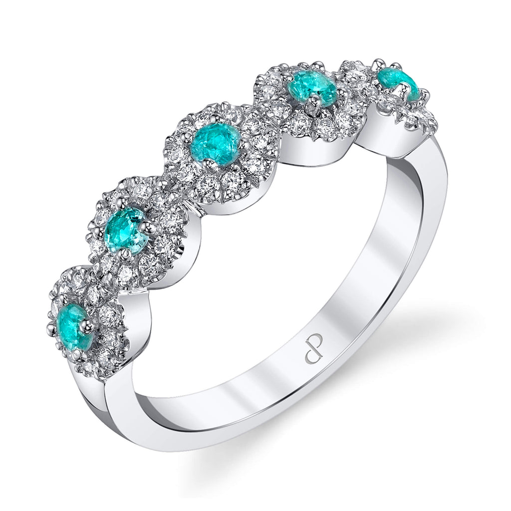 Cerulean View - 18K White Gold Natural Paraiba Tourmaline Ring