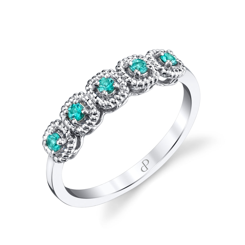 Divergence - 18K White Gold Natural Paraiba Tourmaline Ring