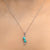 Parallel Worlds - 18K White Gold Natural Paraiba Tourmaline Pendant