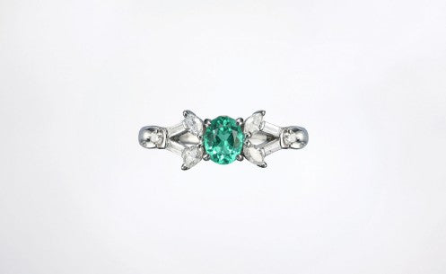 Electric Grace – Platinum Natural Brazilian Paraiba Tourmaline Diamond Ring (GIA)