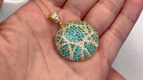 Truly Divine - 18K Yellow Gold Natural Paraiba Tourmaline Pendant