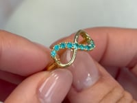 Infinity and Beyond - 18K Yellow Gold Natural Paraiba Tourmaline Ring