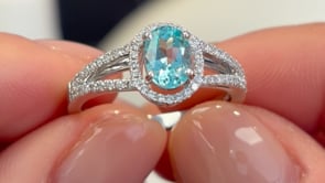 Bold and Beautiful - 18K White Gold Natural Paraiba Tourmaline Ring