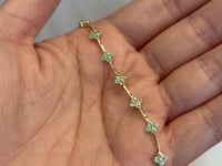 Golden Meadow – 18K Yellow Gold Natural Brazilian Paraiba Tourmaline Bracelet