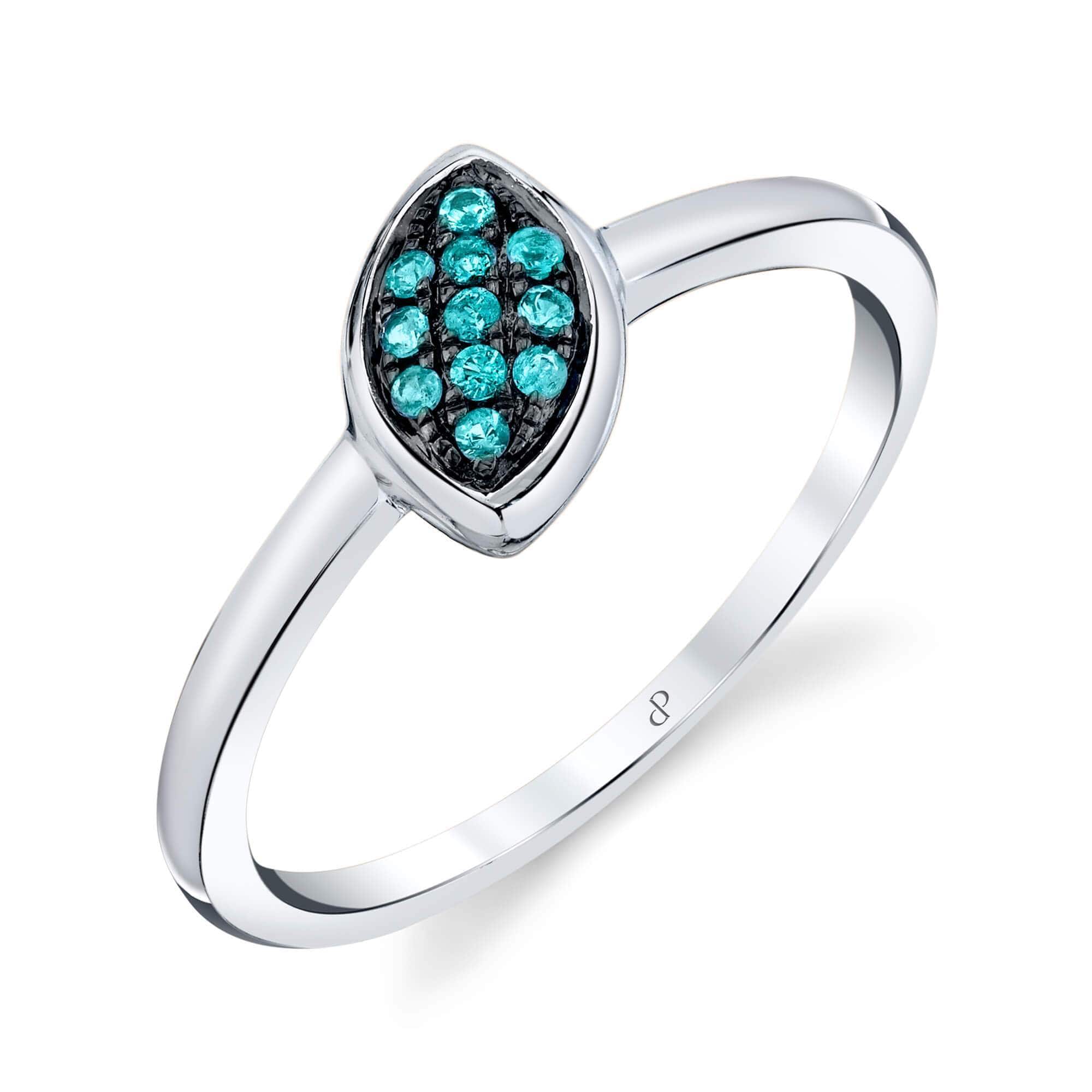 The Inspiration 18K White Gold Natural Paraiba Tourmaline Ring