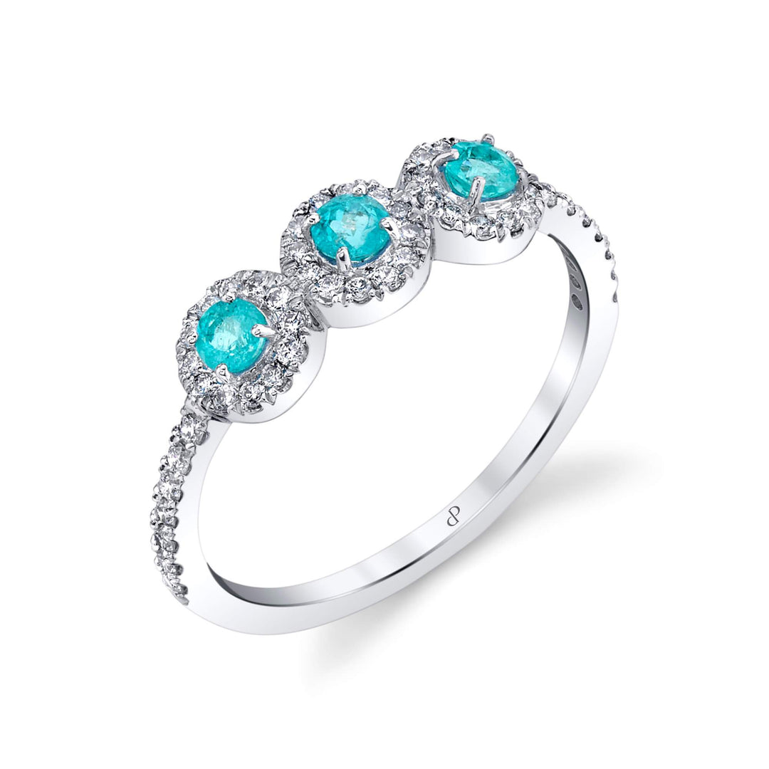 Felicity - 18K White Gold Natural Paraiba Tourmaline Ring
