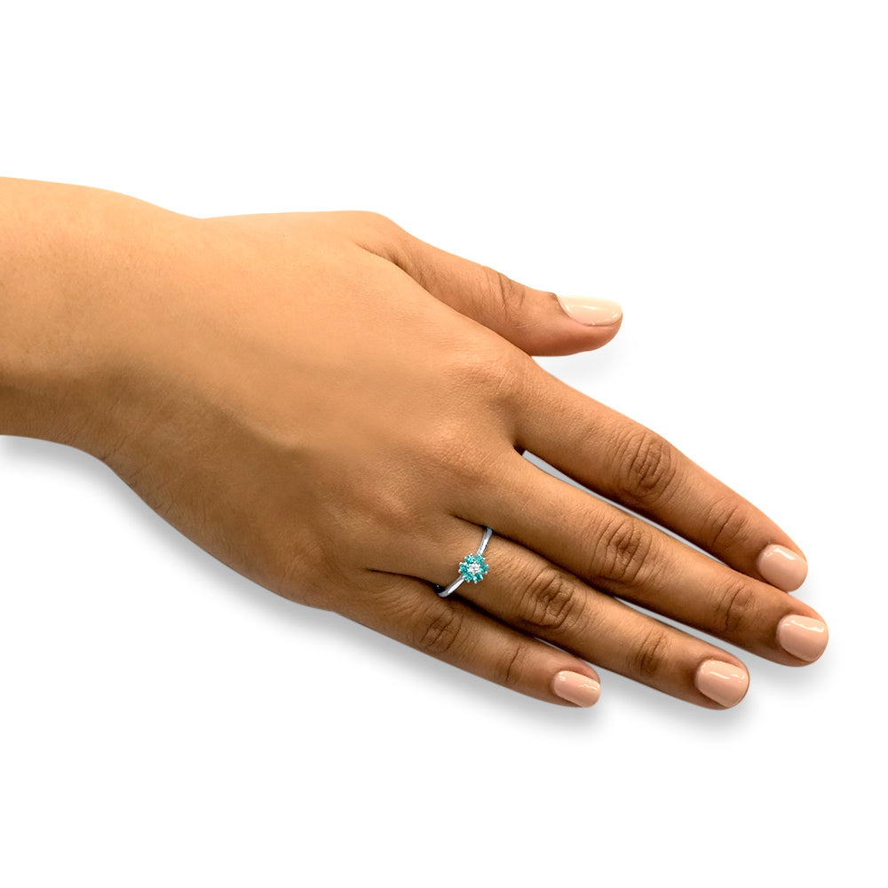 Day Dreamer - 18K White Gold Natural Paraiba Tourmaline Ring