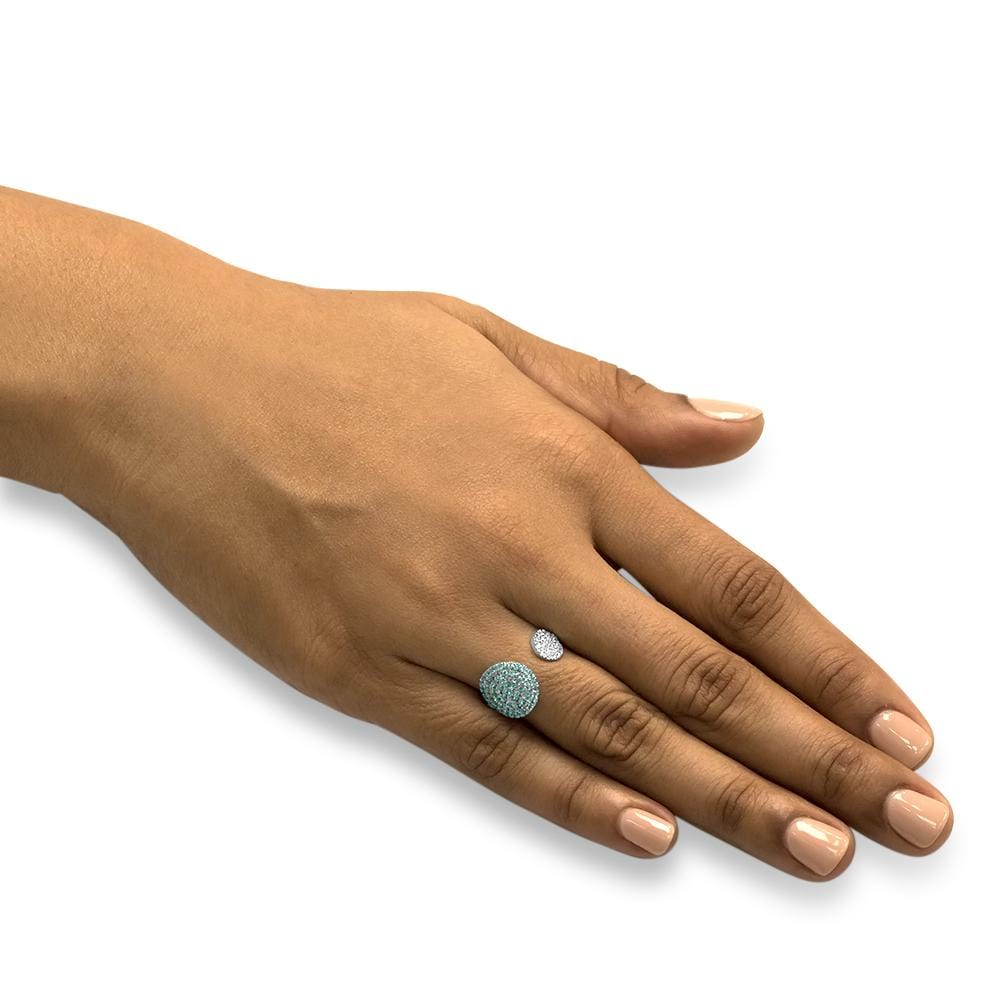 Stardust Dreams - 18K White Gold Natural Paraiba Tourmaline Ring