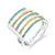 Oceans Channels - 18K White Gold Yellow Gold Natural Paraiba Tourmaline Ring