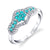 Blissful Night - 18K White Gold Natural Paraiba Tourmaline Ring