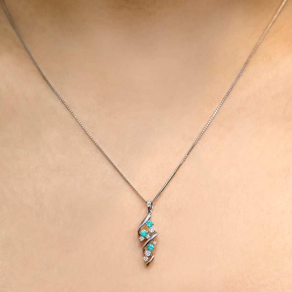 Blue Orion - Platinum Natural Paraiba Tourmaline Pendant