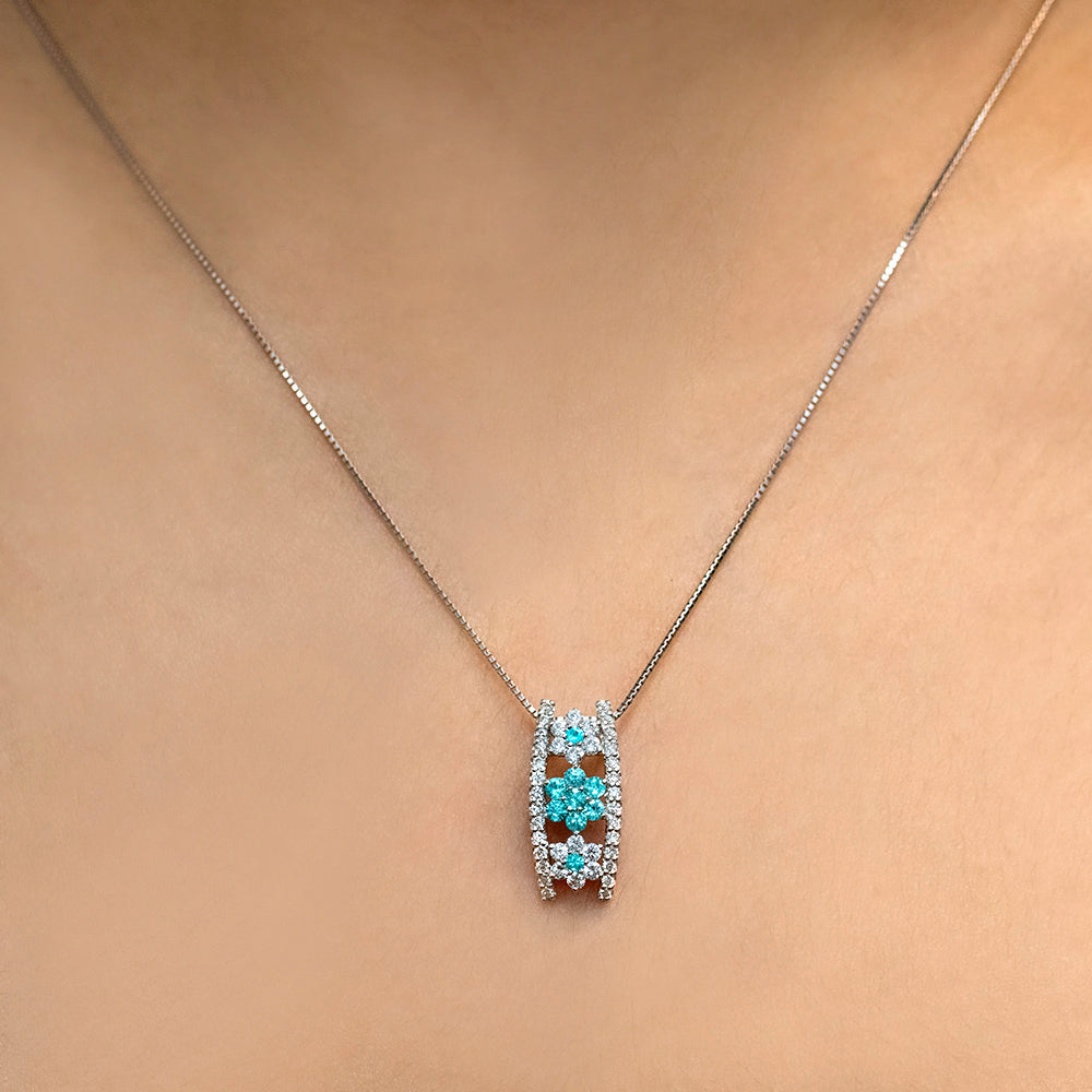Soul Essence - Platinum Natural Paraiba Tourmaline Pendant