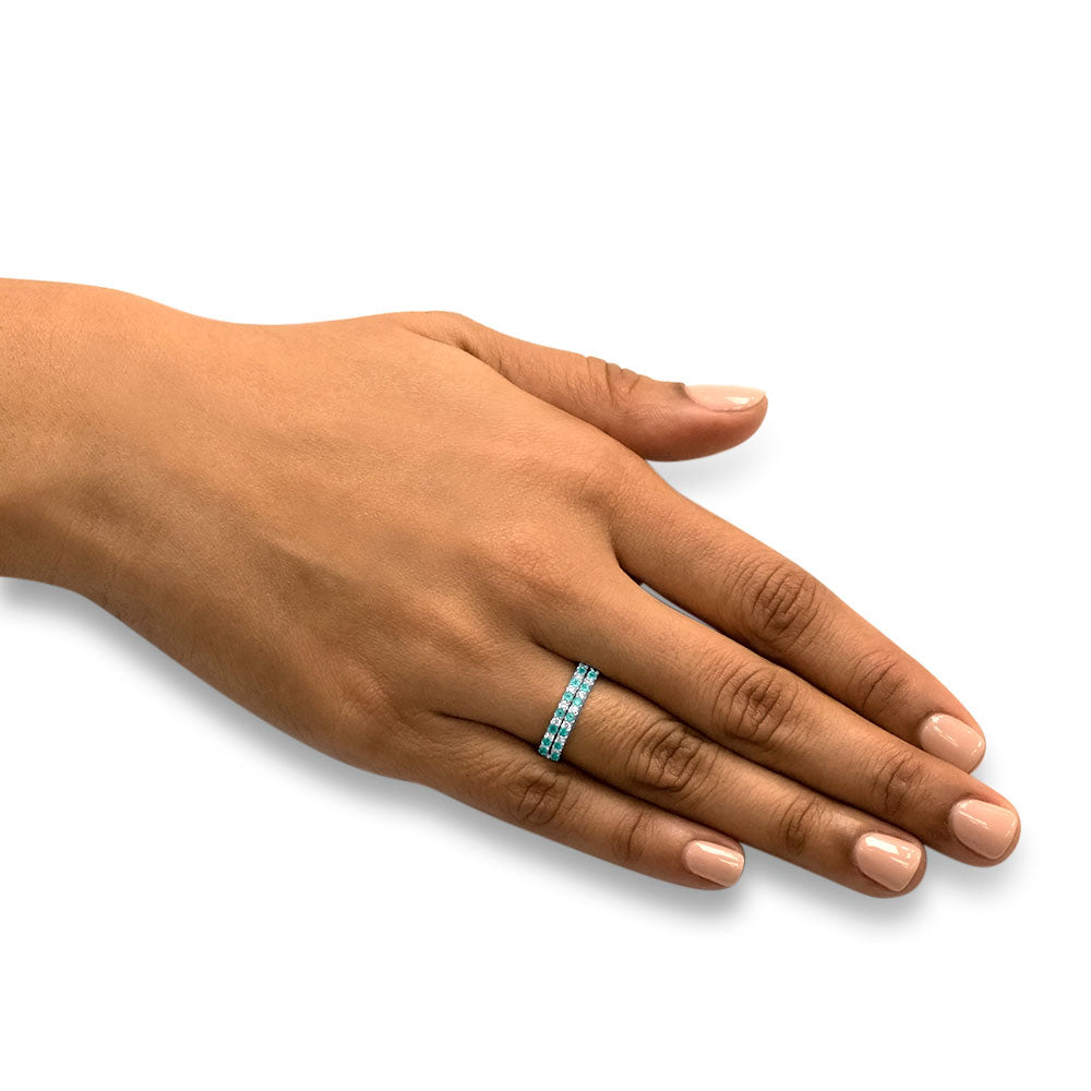 Seashore - Platinum Natural Paraiba Tourmaline Ring