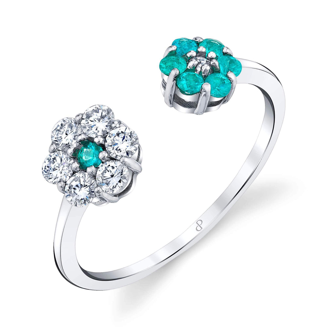 New Bloom - Platinum Natural Paraiba Tourmaline Ring